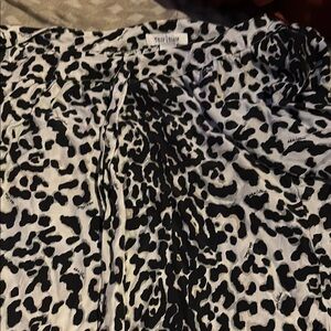 White House Black Market Leopard Print Shirt